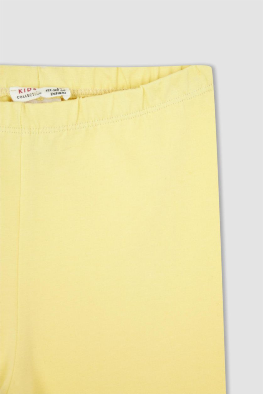GIRLS & TEENS Yellow Girl Basic Straight Leggings