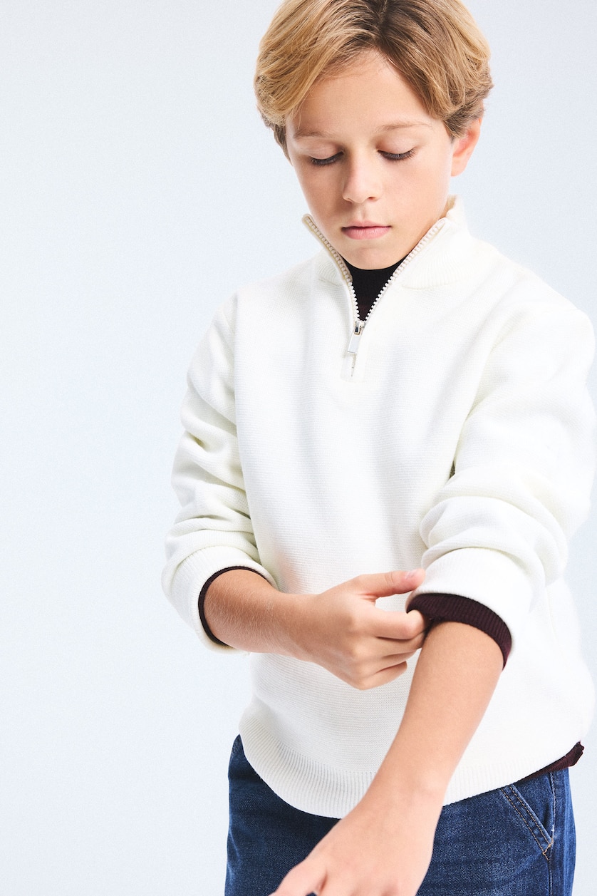 Young Boys - Teen Boys Ecru Boy Regular Fit Pullover