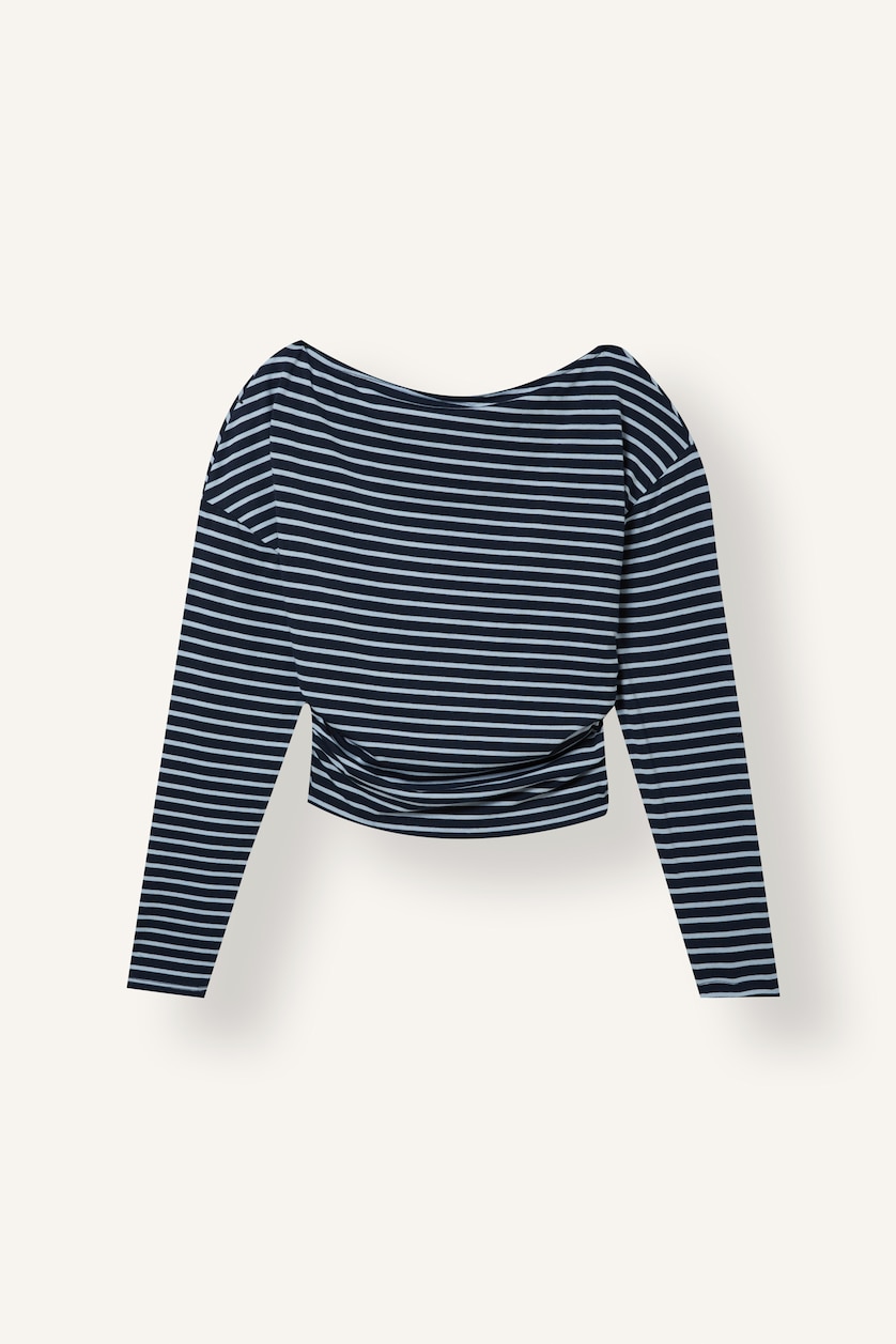 Women NAVY Loose Fit Long Sleeve T-Shirt