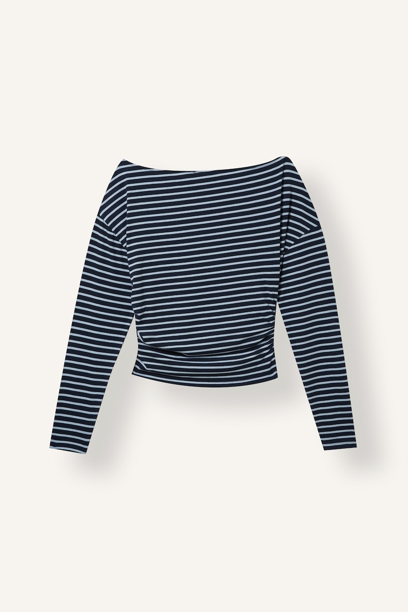 Women NAVY Loose Fit Long Sleeve T-Shirt