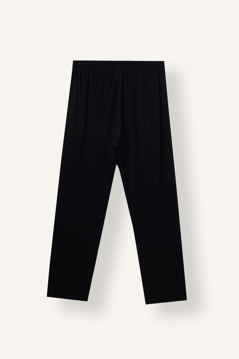 Men Black New Regular Fit Knitted Bottoms