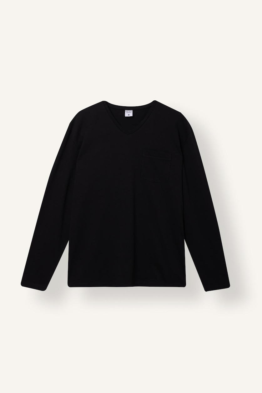 Erkek Siyah Regular Fit V Yaka 2'li Takım