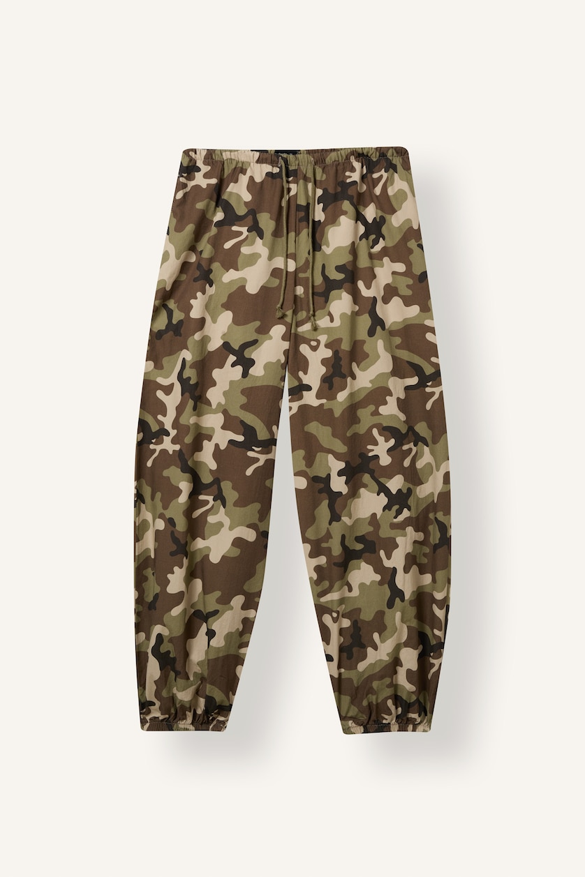 Women Khaki Normal Waist Balloon Fit Trousers