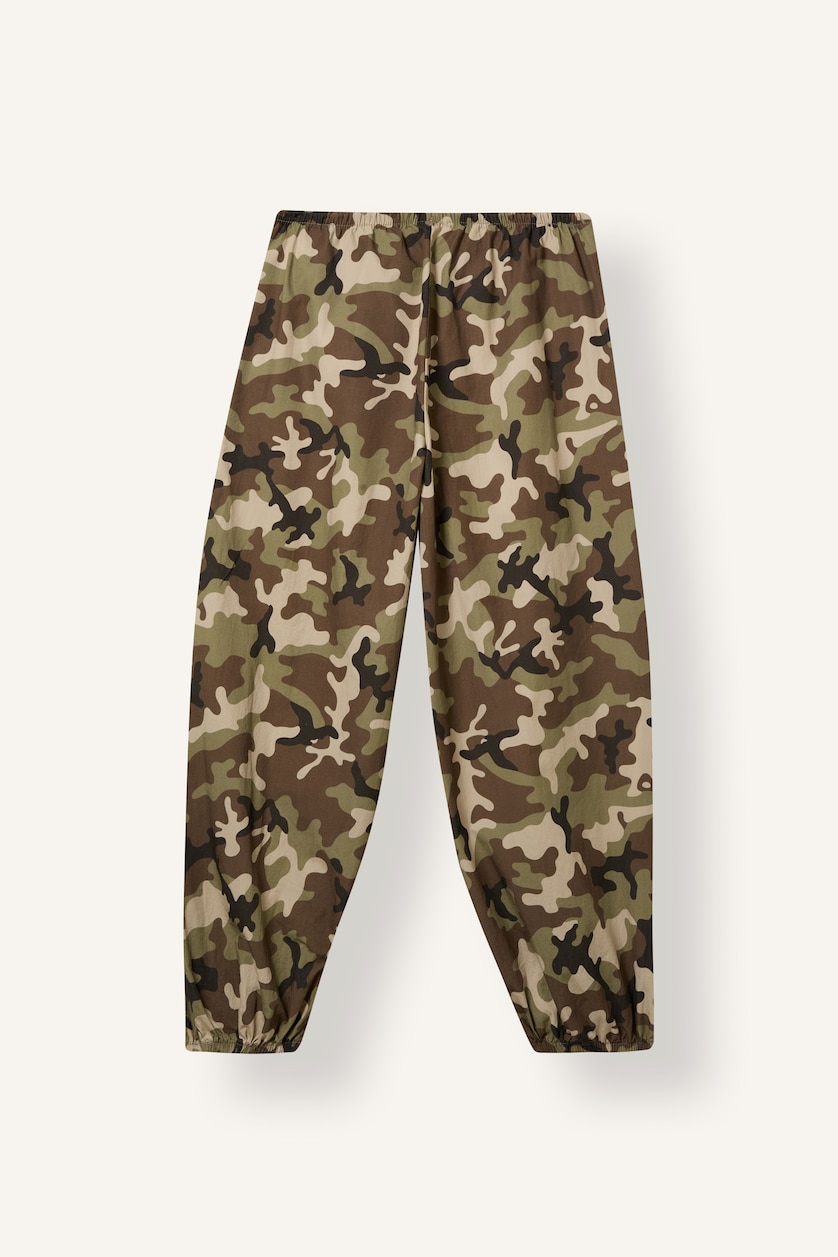 Women Khaki Normal Waist Balloon Fit Trousers