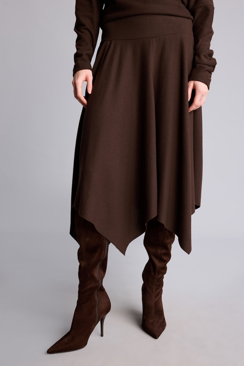 Women Brown A Cut Midi