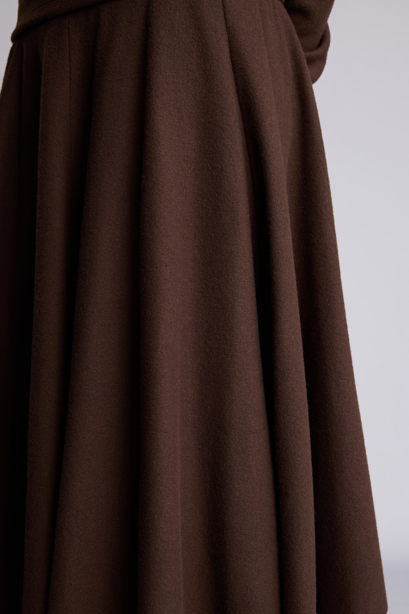 Women Brown A Cut Midi
