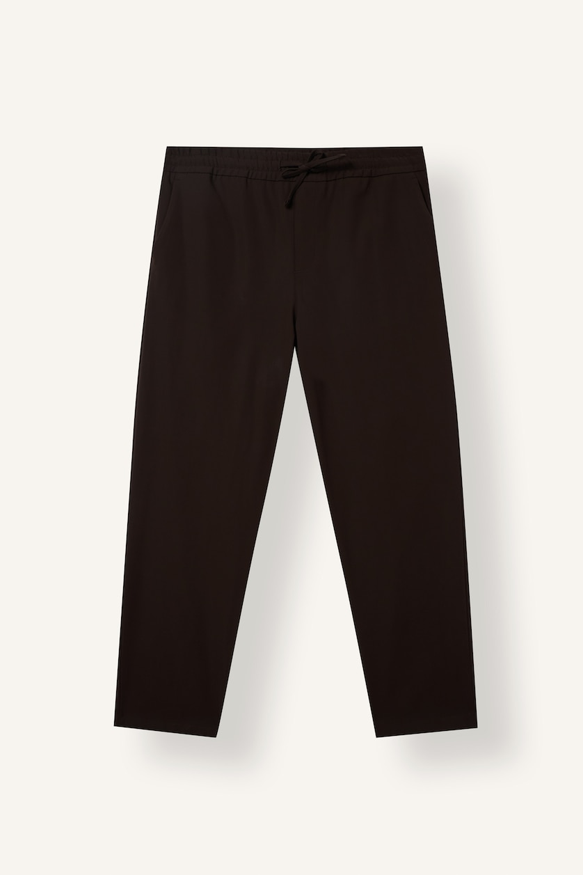 Erkek Kahve Standart Fit Düz Paça Jogger
