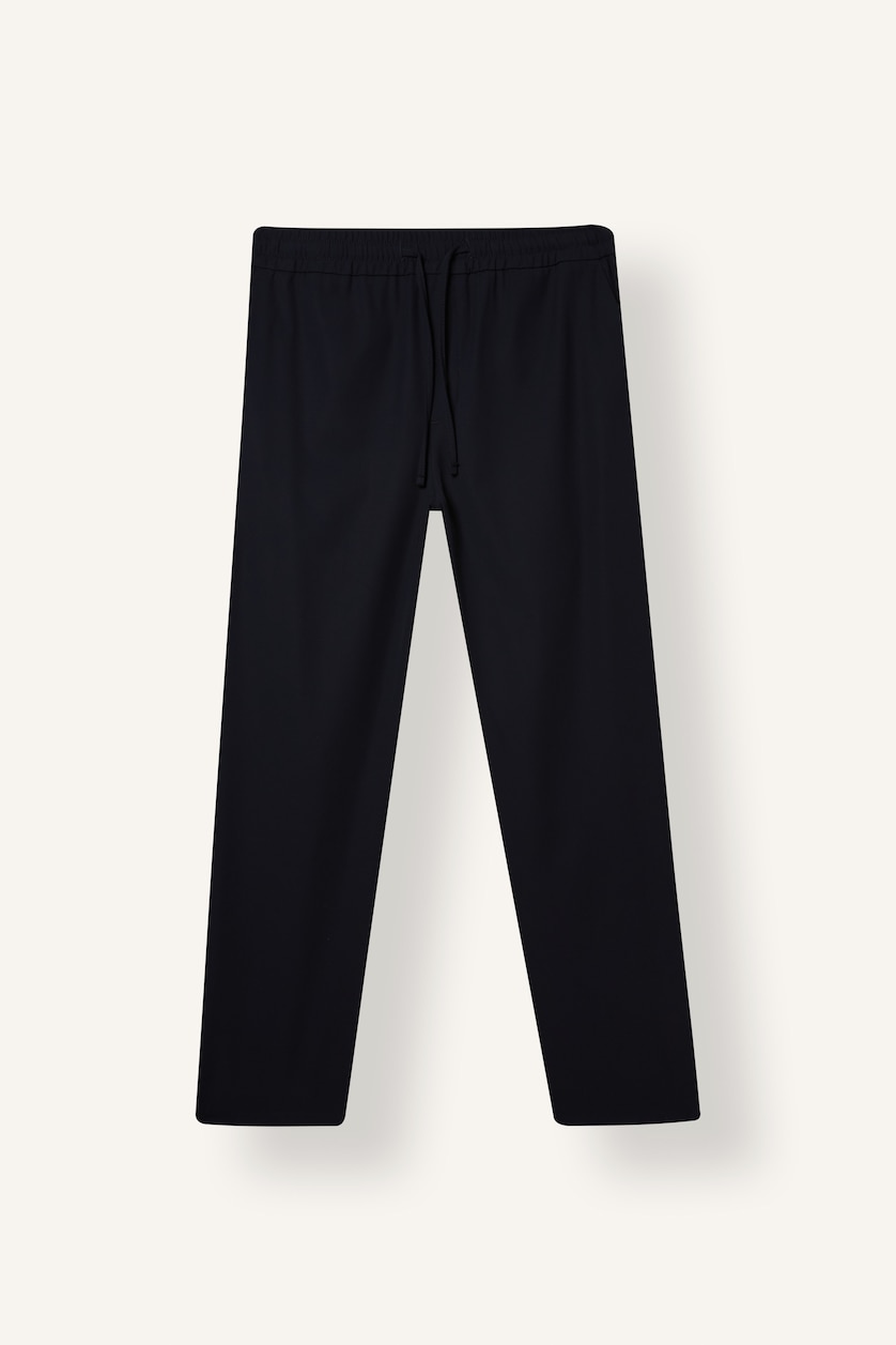 Erkek Lacivert Standart Fit Düz Paça Jogger