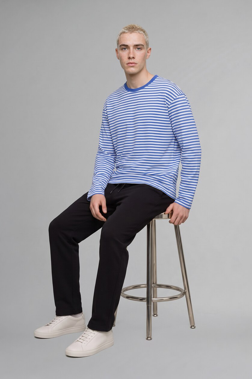 Men Sax Boxy Fit Long Sleeve T-Shirt