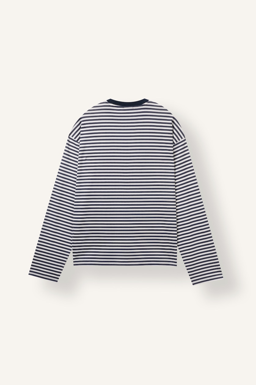 Men NAVY Boxy Fit Long Sleeve T-Shirt