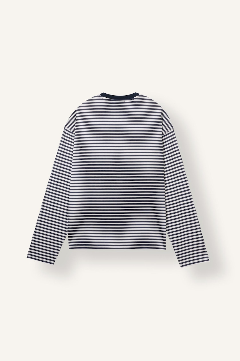 MAN NAVY Boxy Fit Long Sleeve T-Shirt