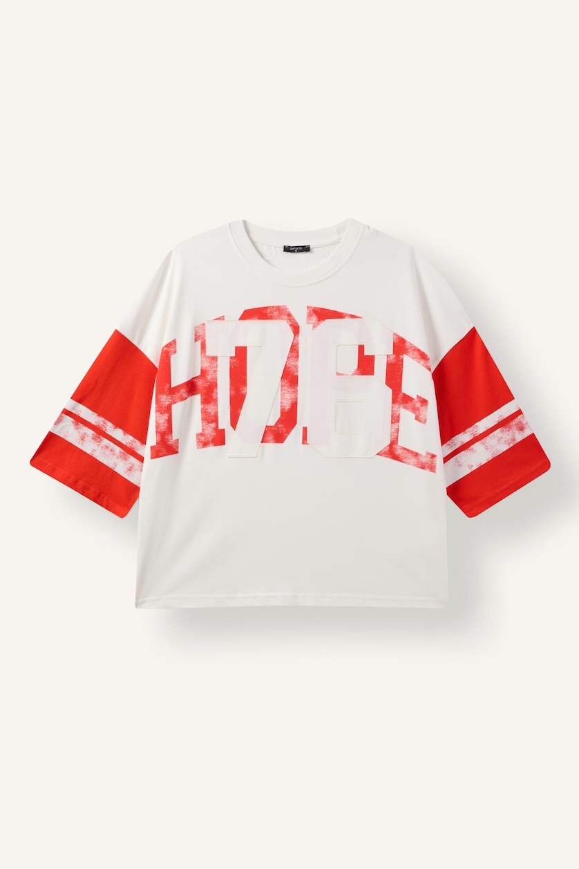 رجالي بيج فاتح Boxy Fit Short Sleeve T-Shirt