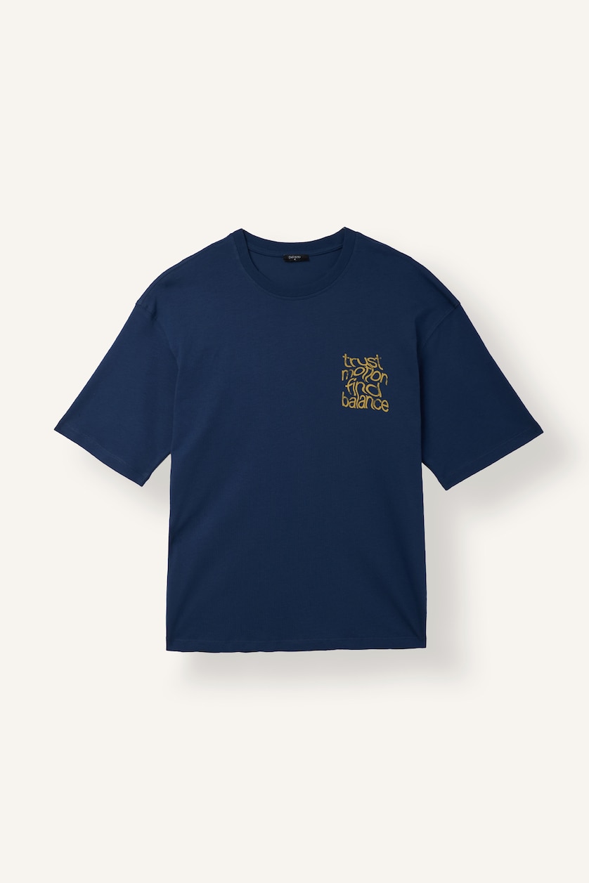 Men Indigo Boxy Fit Short Sleeve T-Shirt