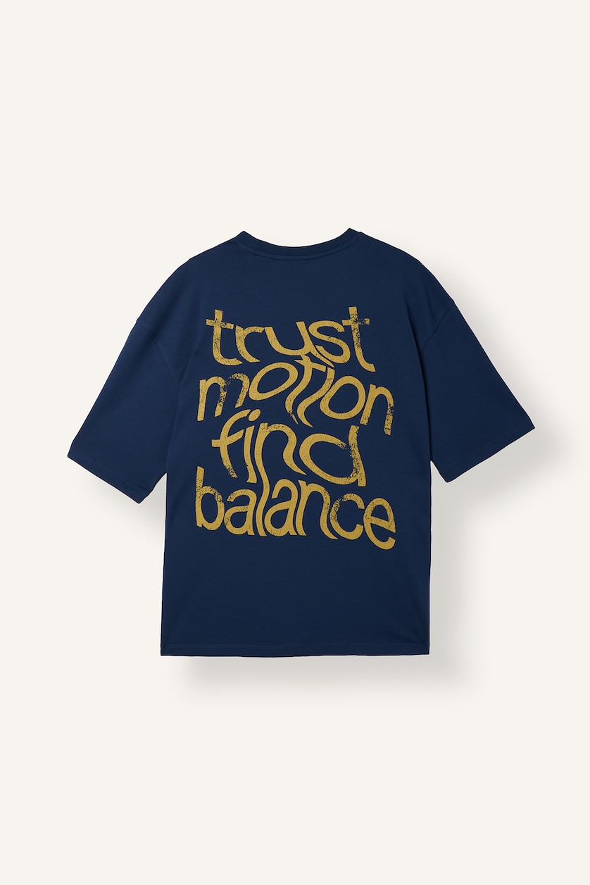 Men Indigo Boxy Fit Short Sleeve T-Shirt
