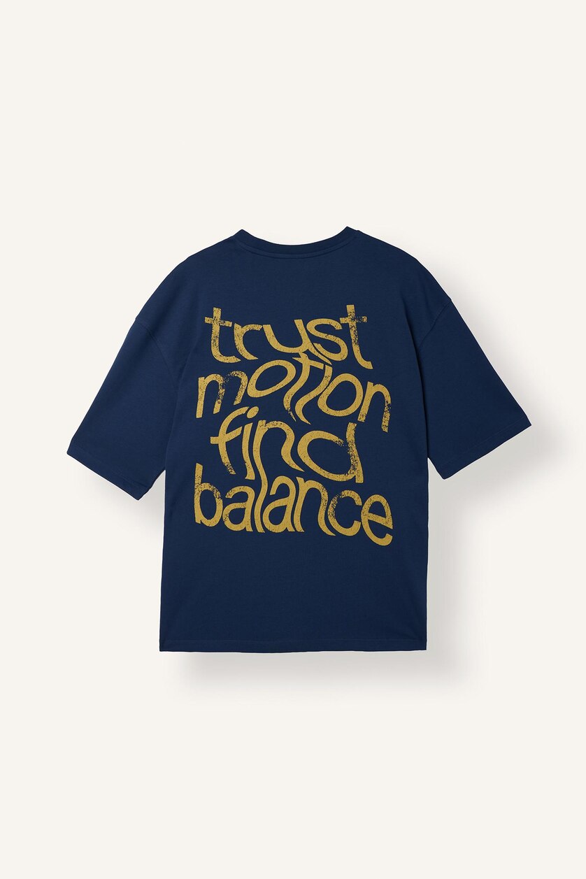 Men Indigo Boxy Fit Short Sleeve T-Shirt
