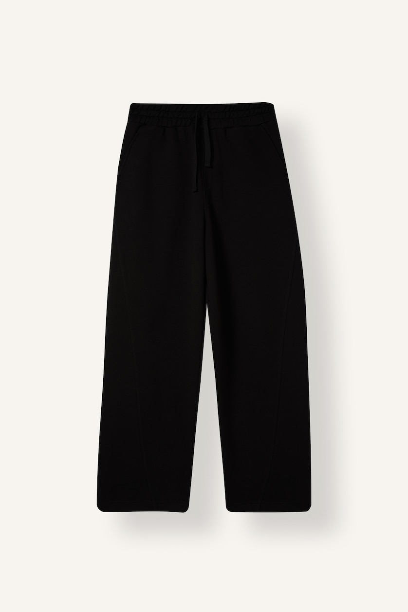 Men Black Elastic Band Balloon Fit Trousers