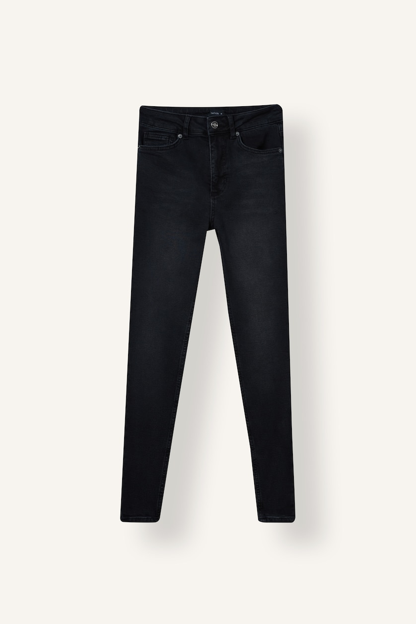 Kadın Siyah Skinny Fit Yüksek Bel Jean