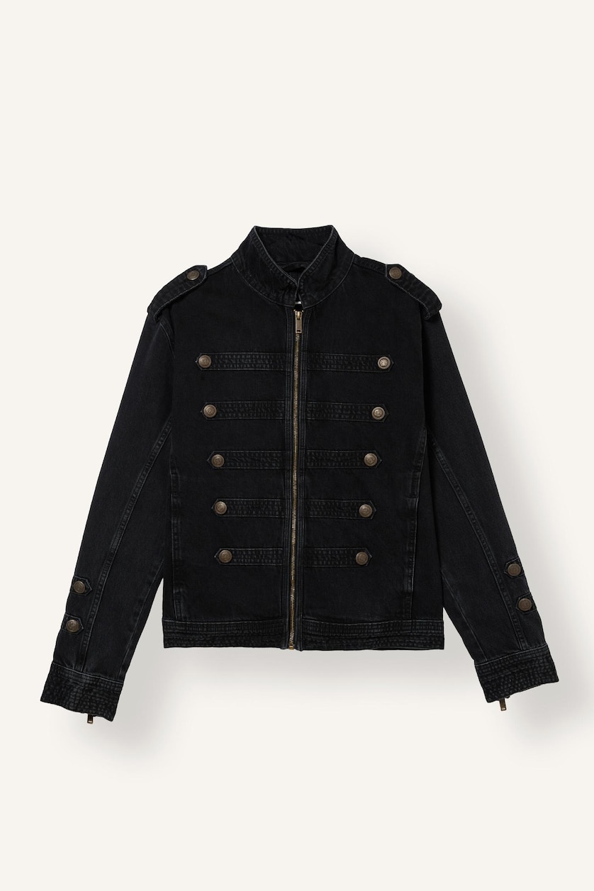 Men Black Zipper Jacket