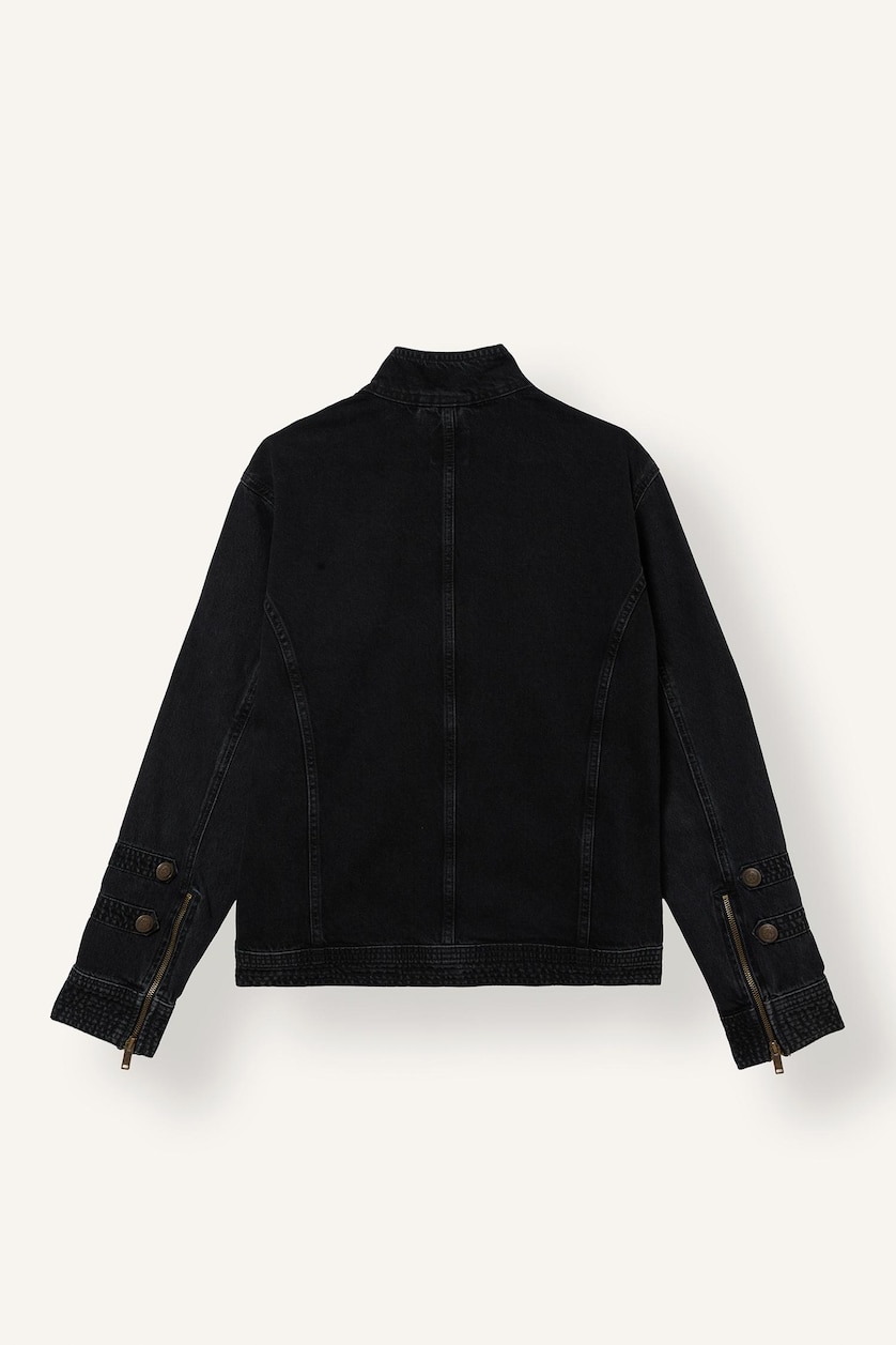 Men Black Zipper Jacket