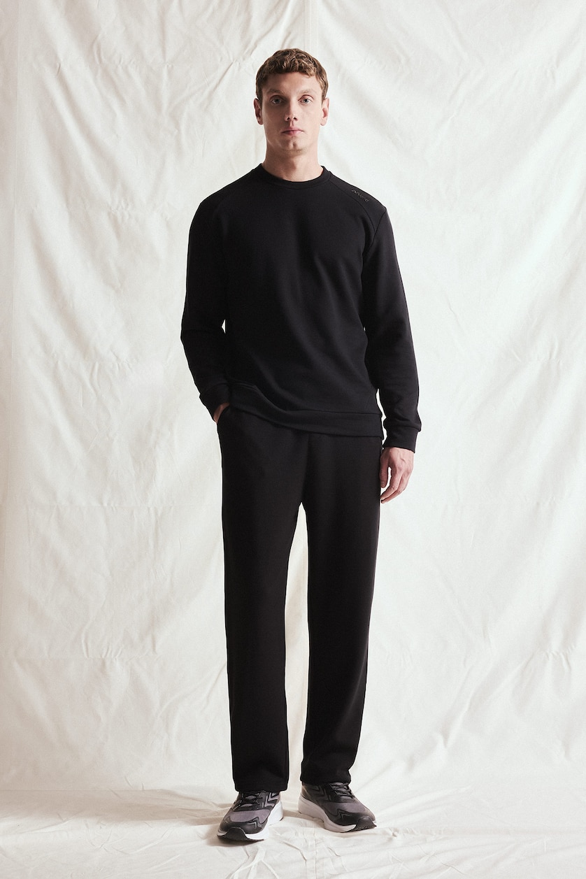 Men Black Standard Fit modal Jogger