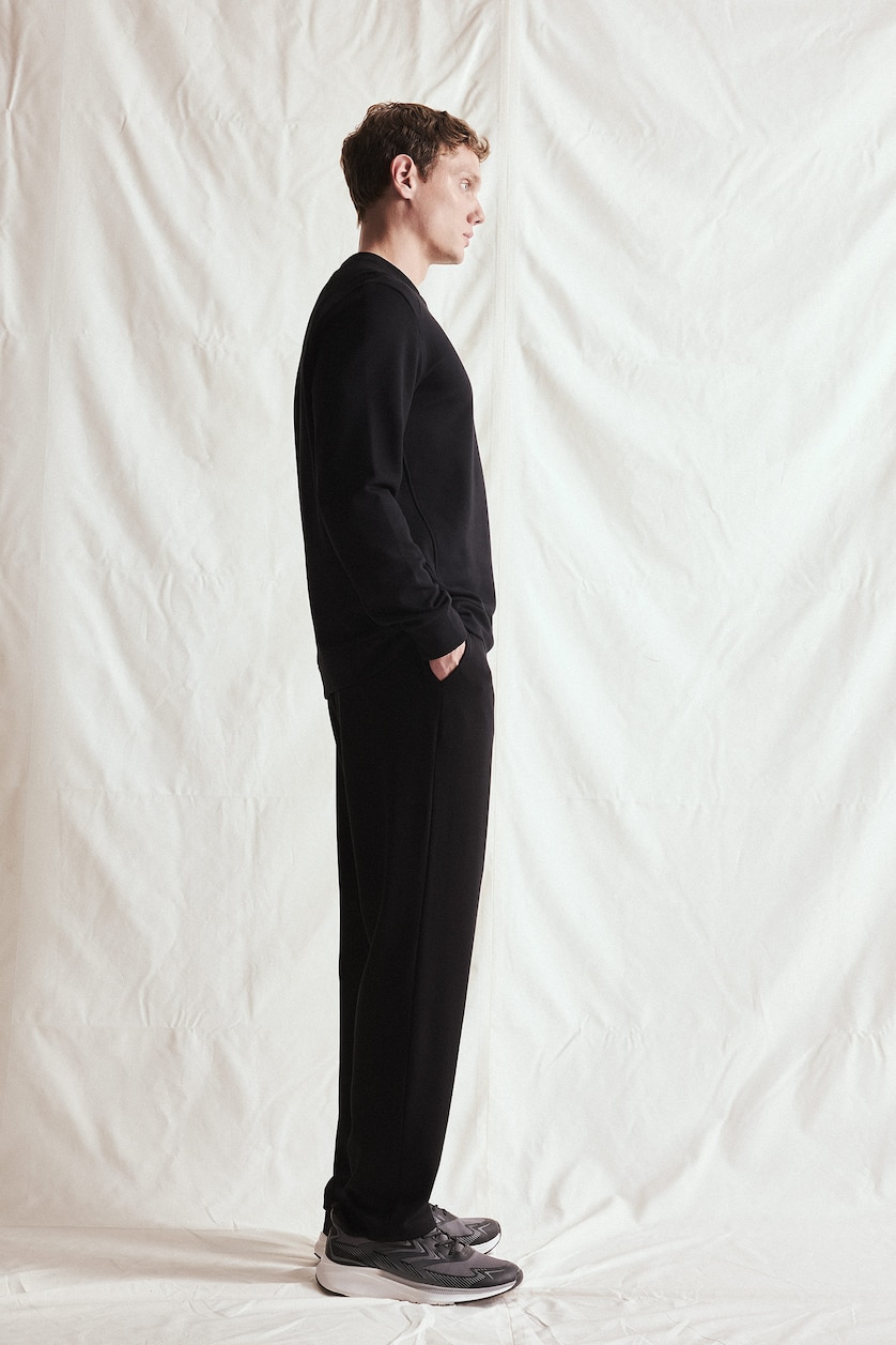 Men Black Standard Fit modal Jogger
