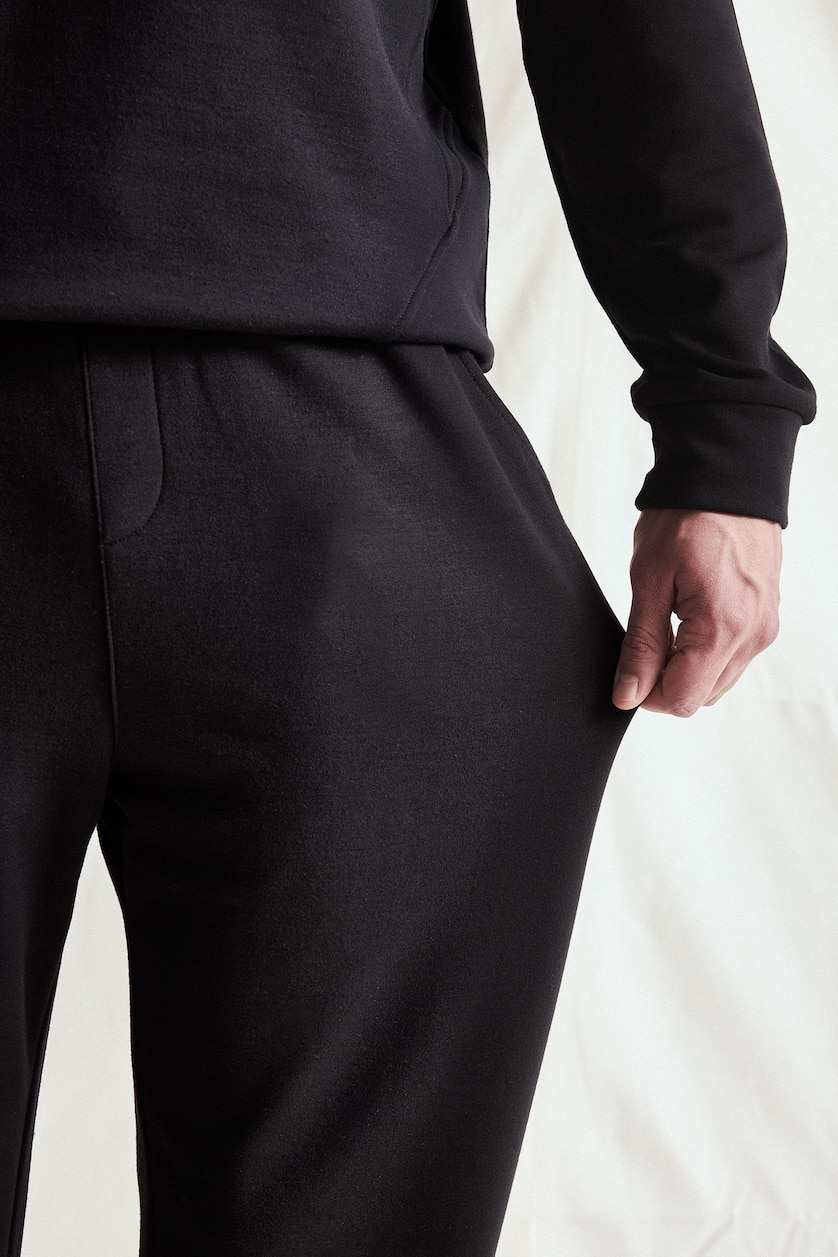 Men Black Standard Fit modal Jogger