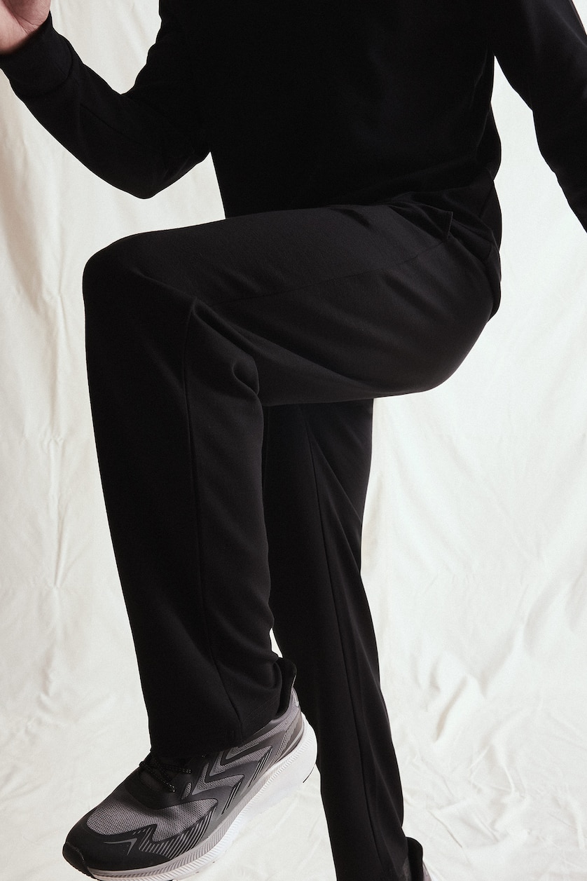 Men Black Standard Fit modal Jogger