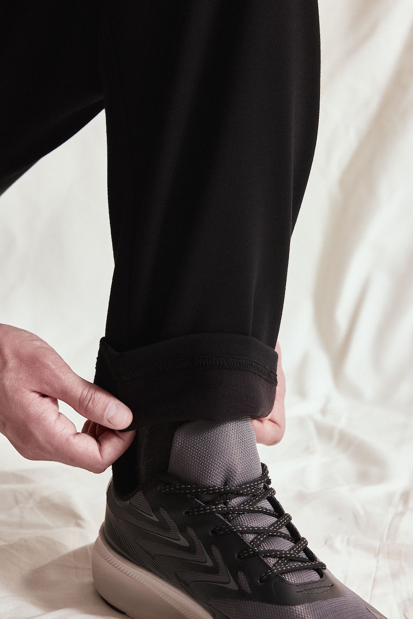 Men Black Standard Fit modal Jogger