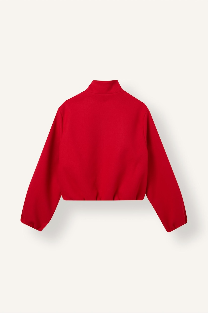 Women Red Zipper Cachet