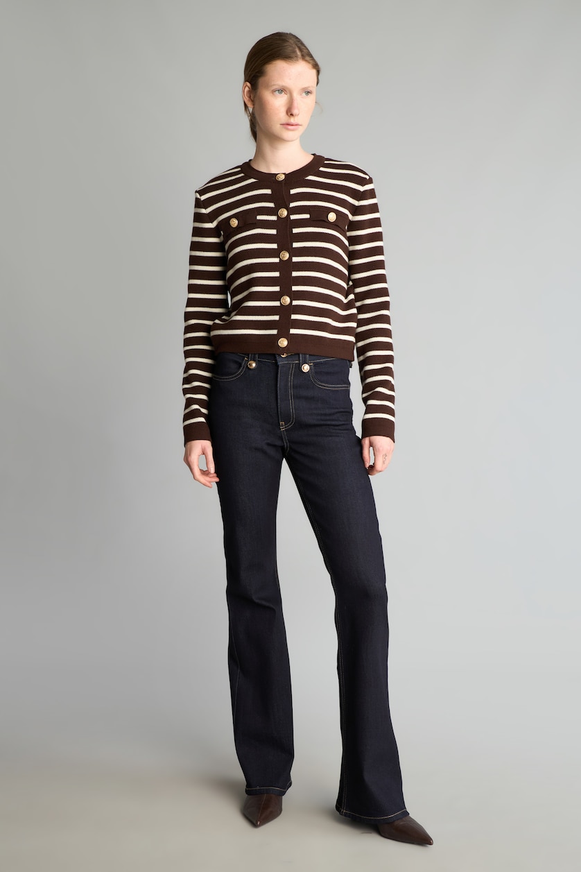 Women Blue Black Normal Waist Flare Trousers