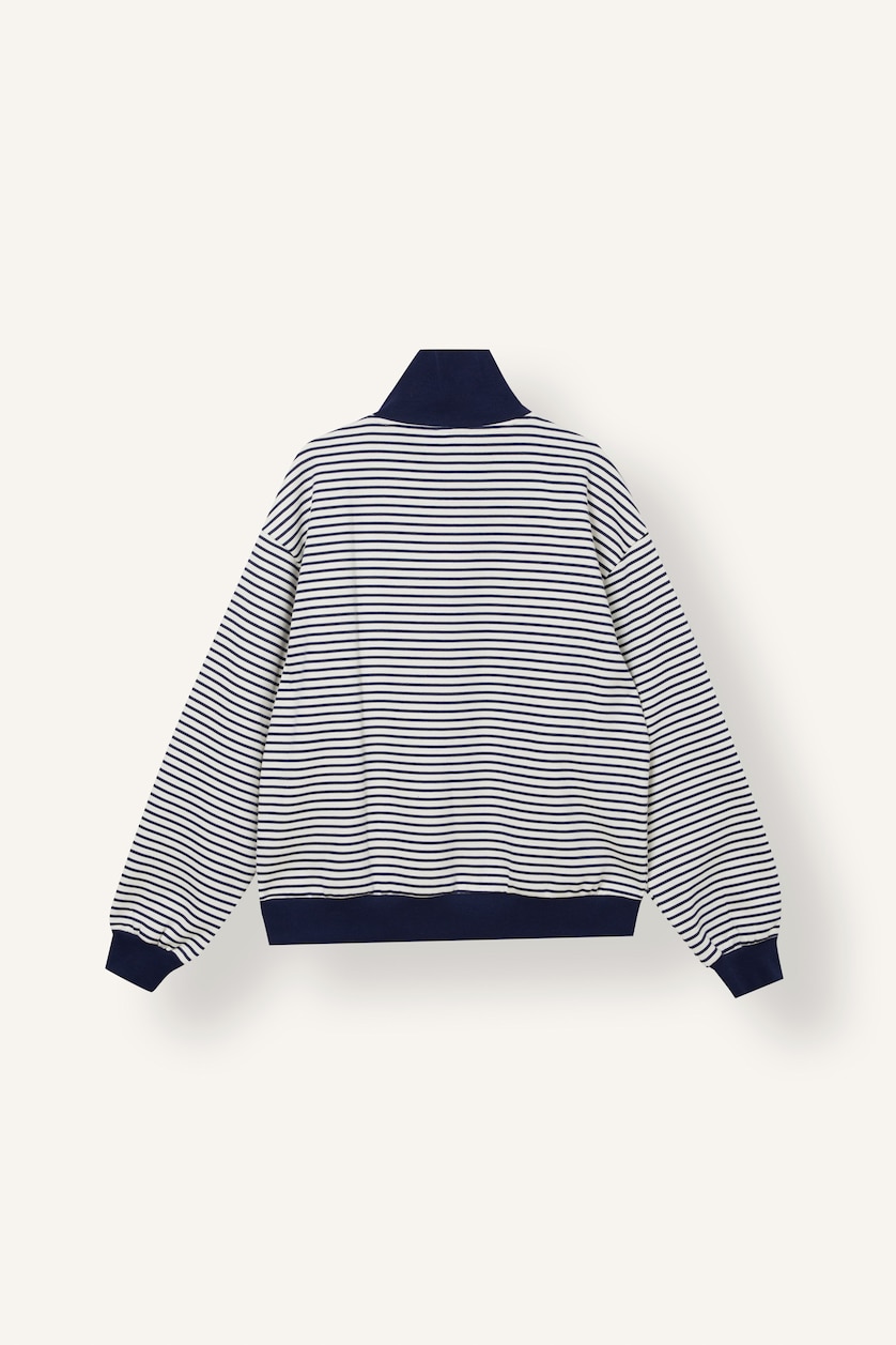 Kadın Lacivert Slım Fıt Kalın Sweatshirt Kumaşı Sweatshirt