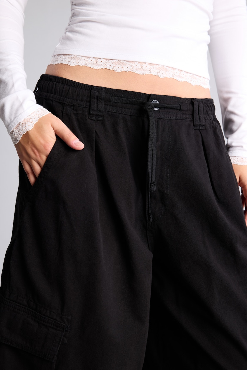 Woman Black Gabardine