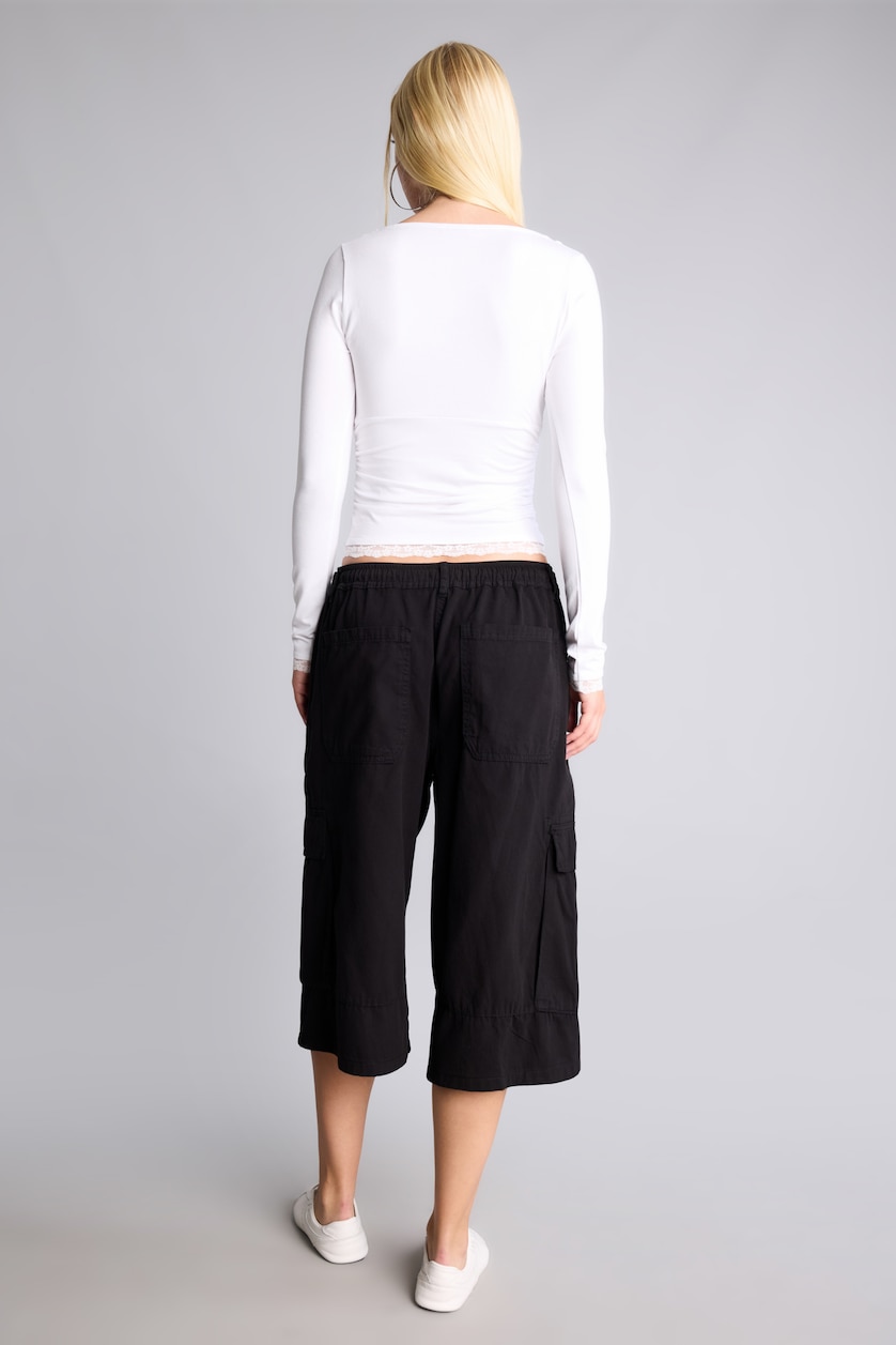 Woman Black Gabardine