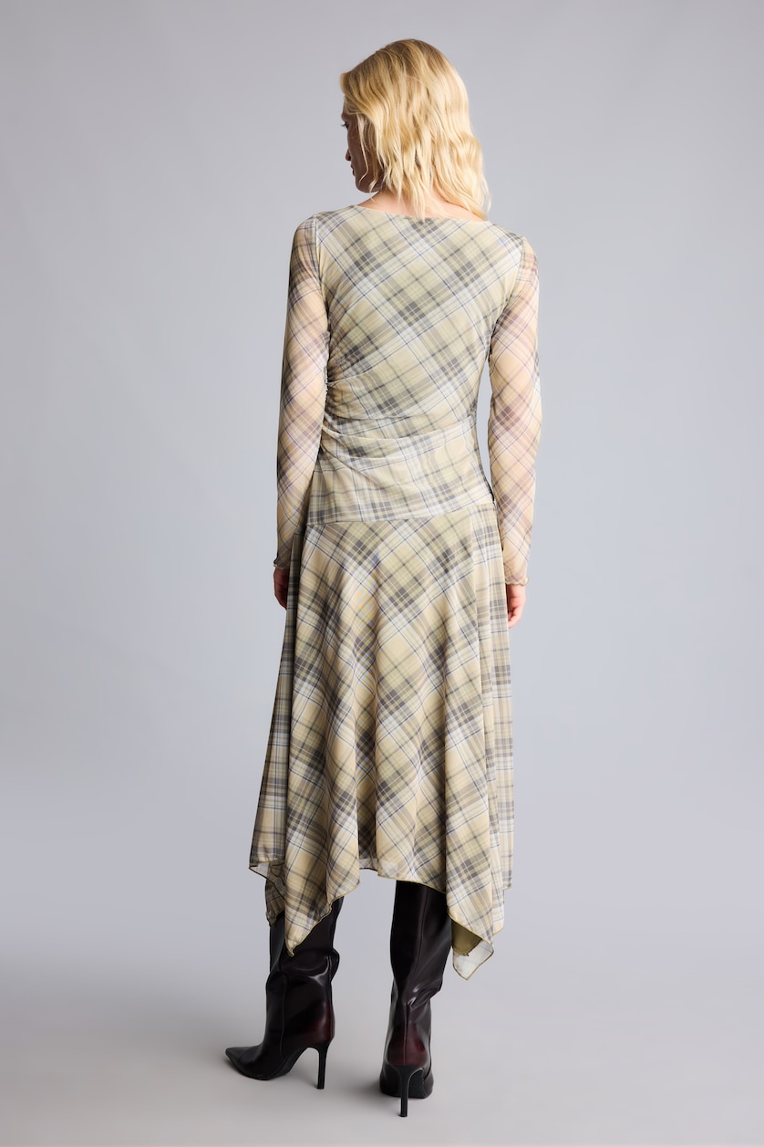 Woman Ecru Tulle Midi Dress