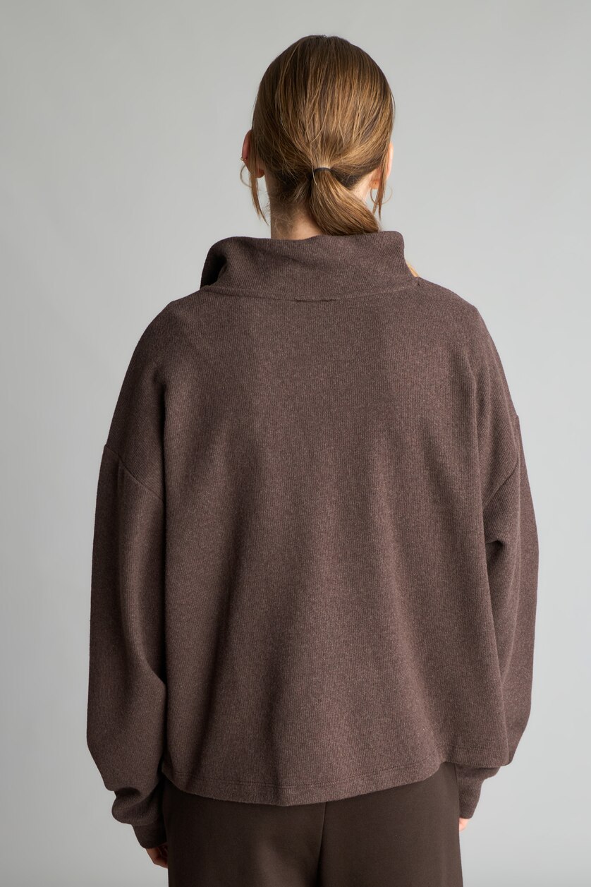 Women Light Brown Relax Fit Thessaloniki Fabric Sweatshirt