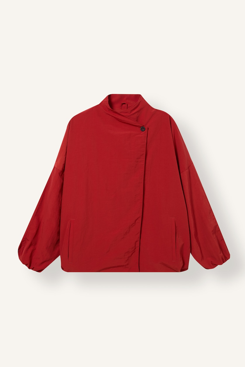 Women Red Puffer Jacket