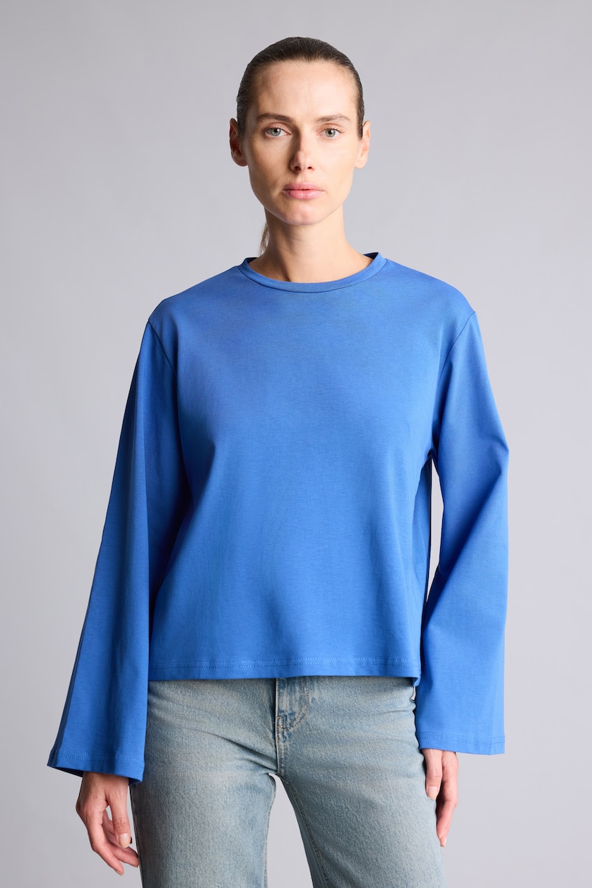Women Blue Long Sleeve Tunic