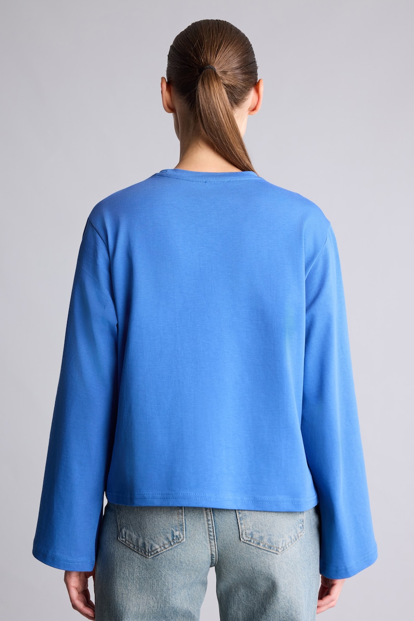 Women Blue Long Sleeve Tunic