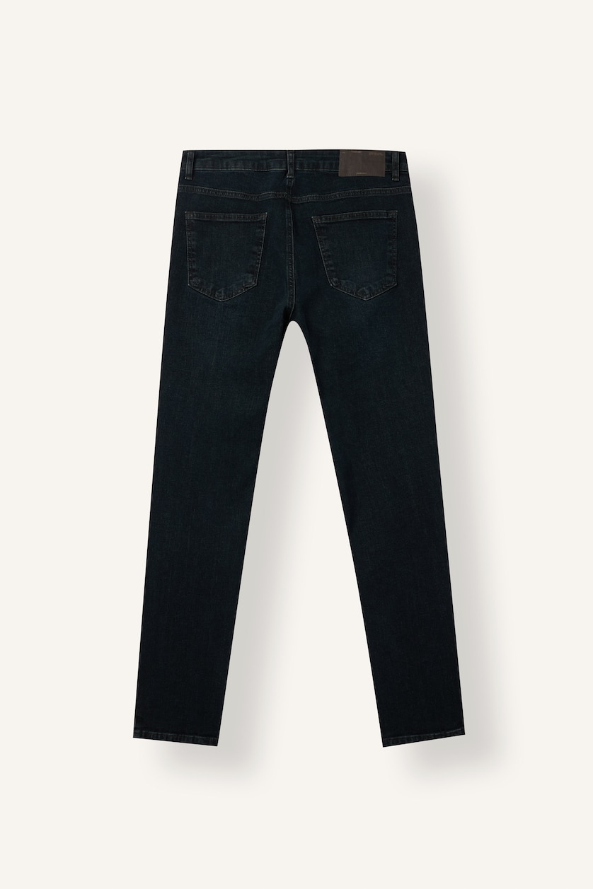 Men Dark Blue Normal Waist Pedro Slim Fit Trousers