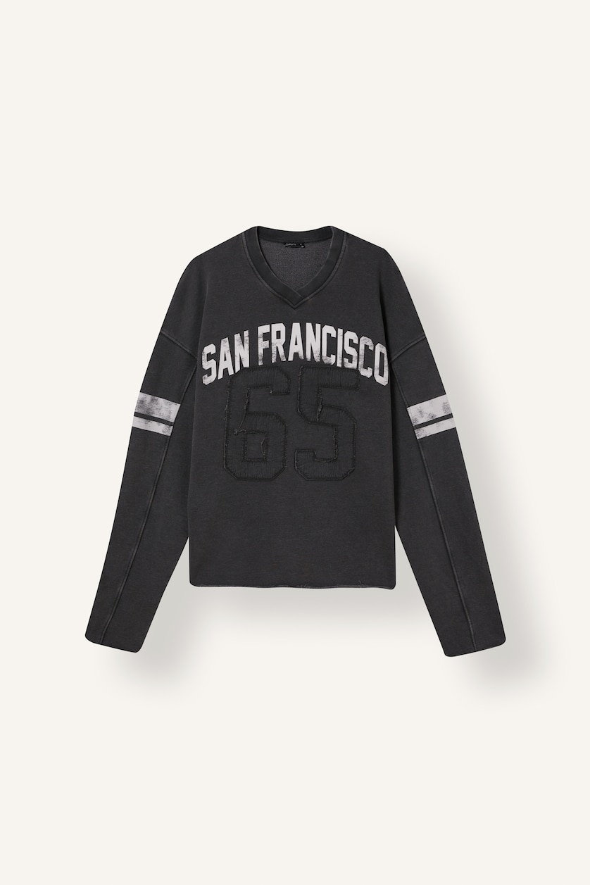Men Anthracite Boxy Fit Sweatshirt