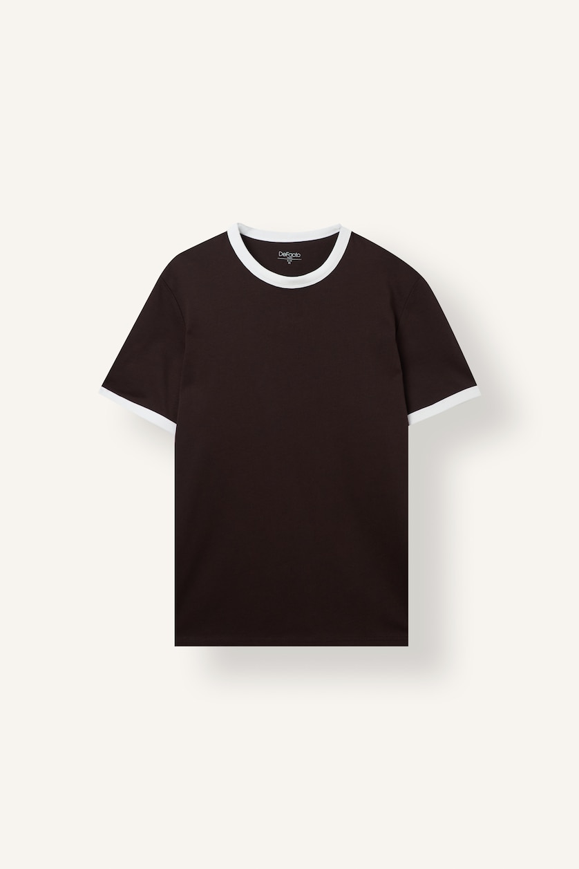 Men Brown Slim Fit Short Sleeve T-Shirt