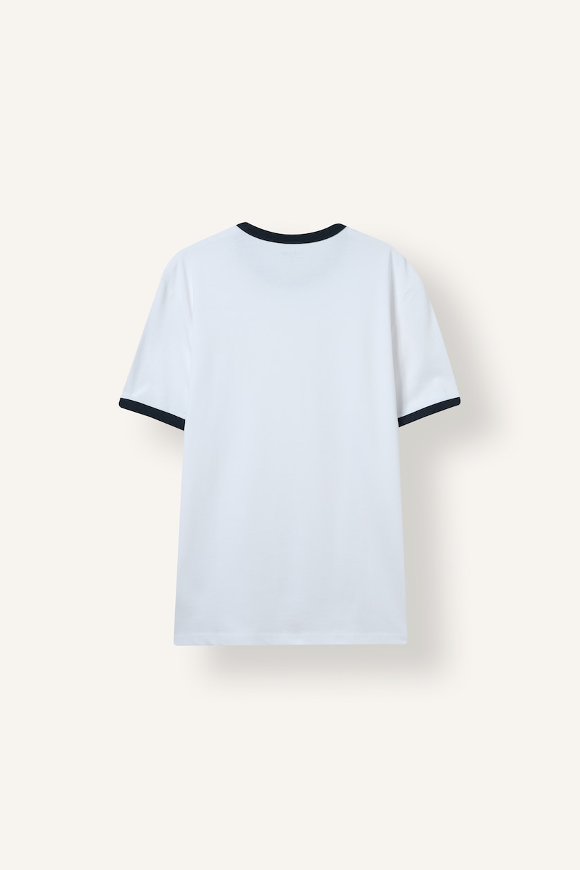 Men Ecru Slim Fit Short Sleeve T-Shirt