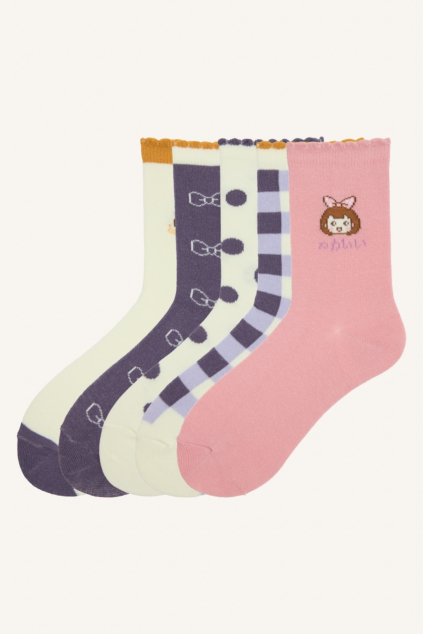 Young Girls - Teen Girls Purple Girl Socks