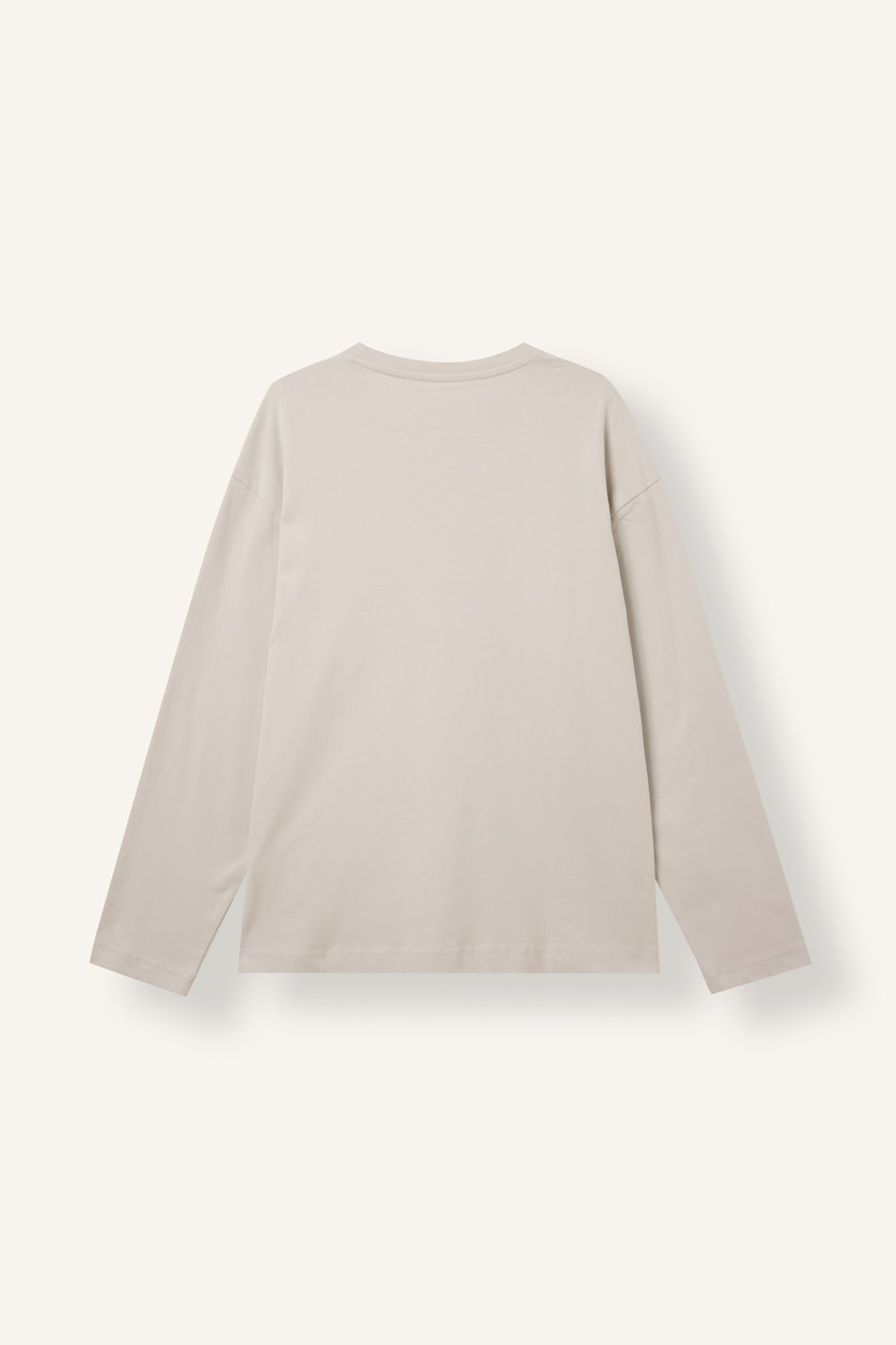 Men Stone Boxy Fit Long Sleeve T-Shirt