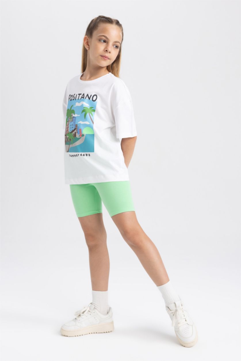 GIRLS & TEENS Green Girl Short Length Leggings