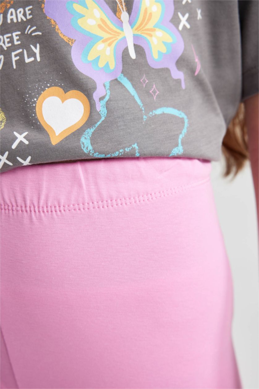 GIRLS & TEENS Pink Girls' Short Length Leggings