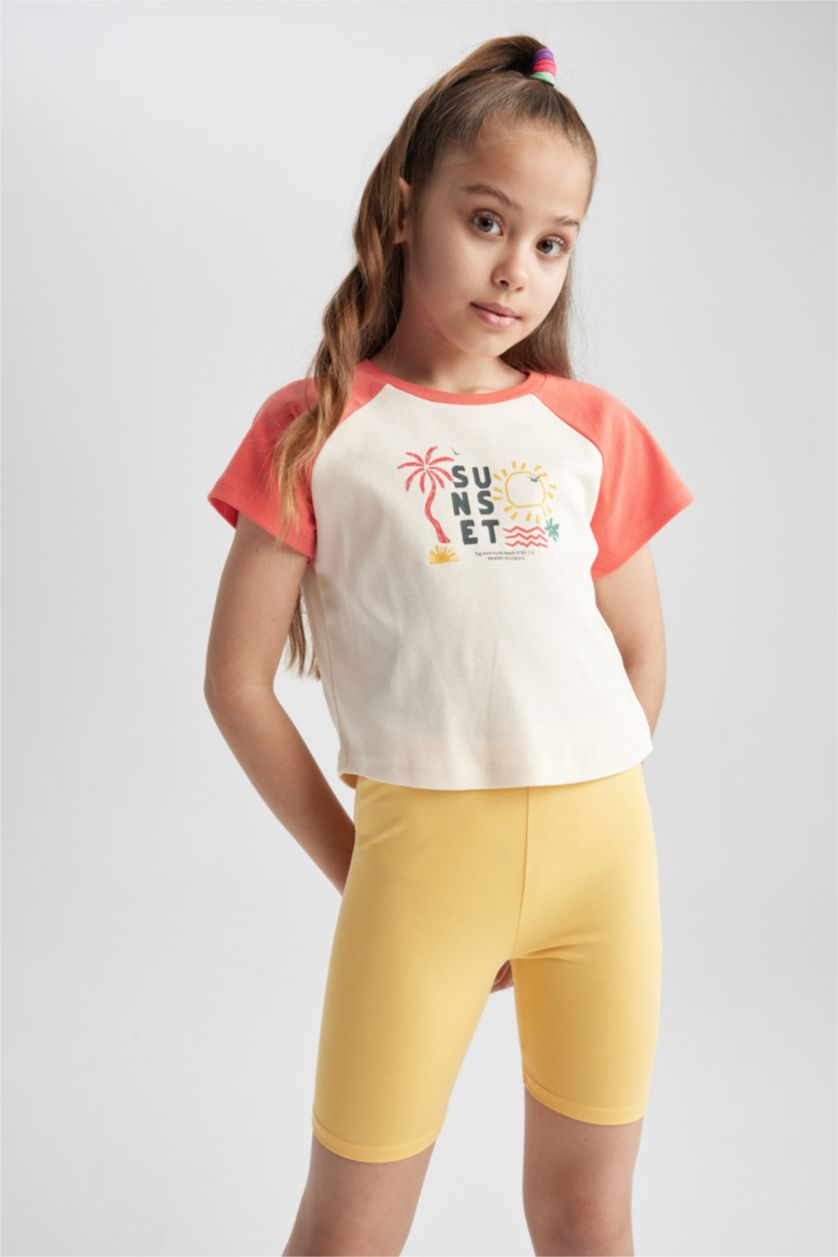 GIRLS & TEENS Yellow Girl Short Length Leggings