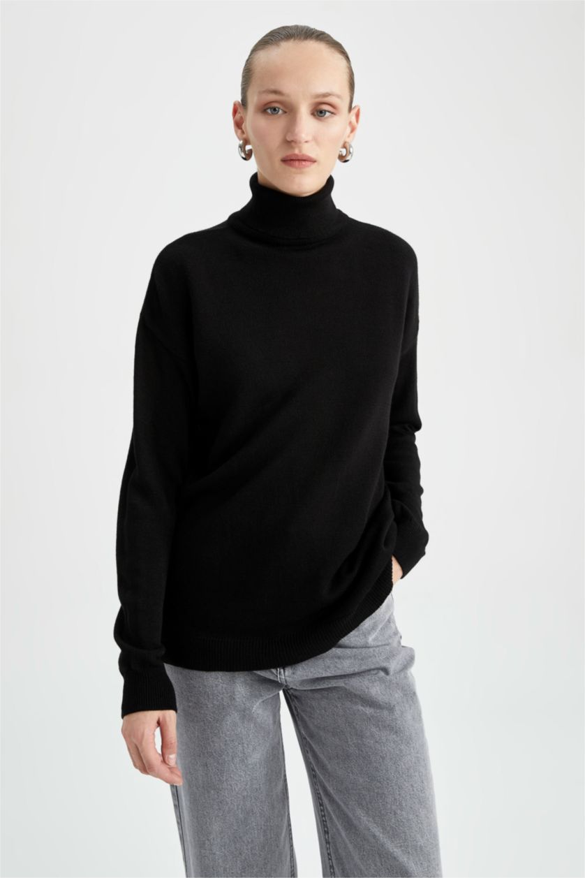 WOMAN Black Regular Fit Tunic