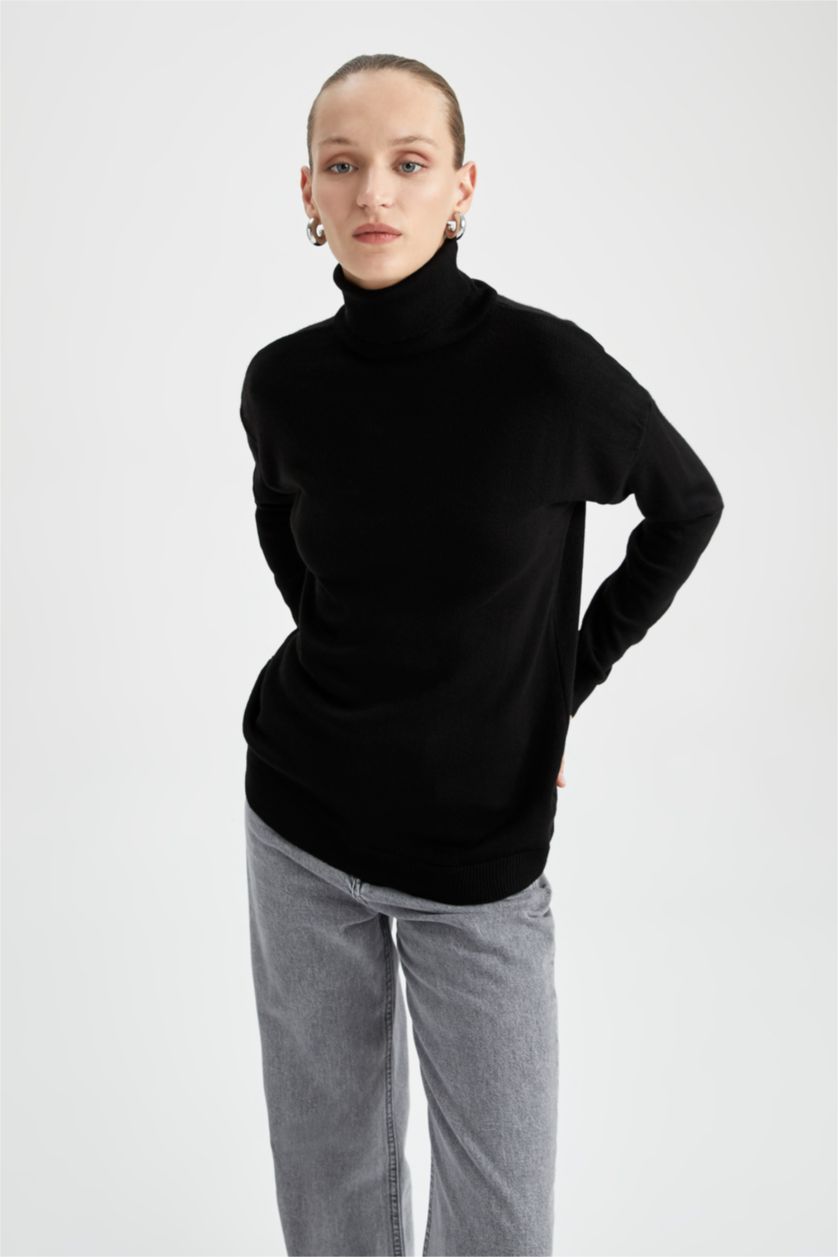 WOMAN Black Regular Fit Tunic