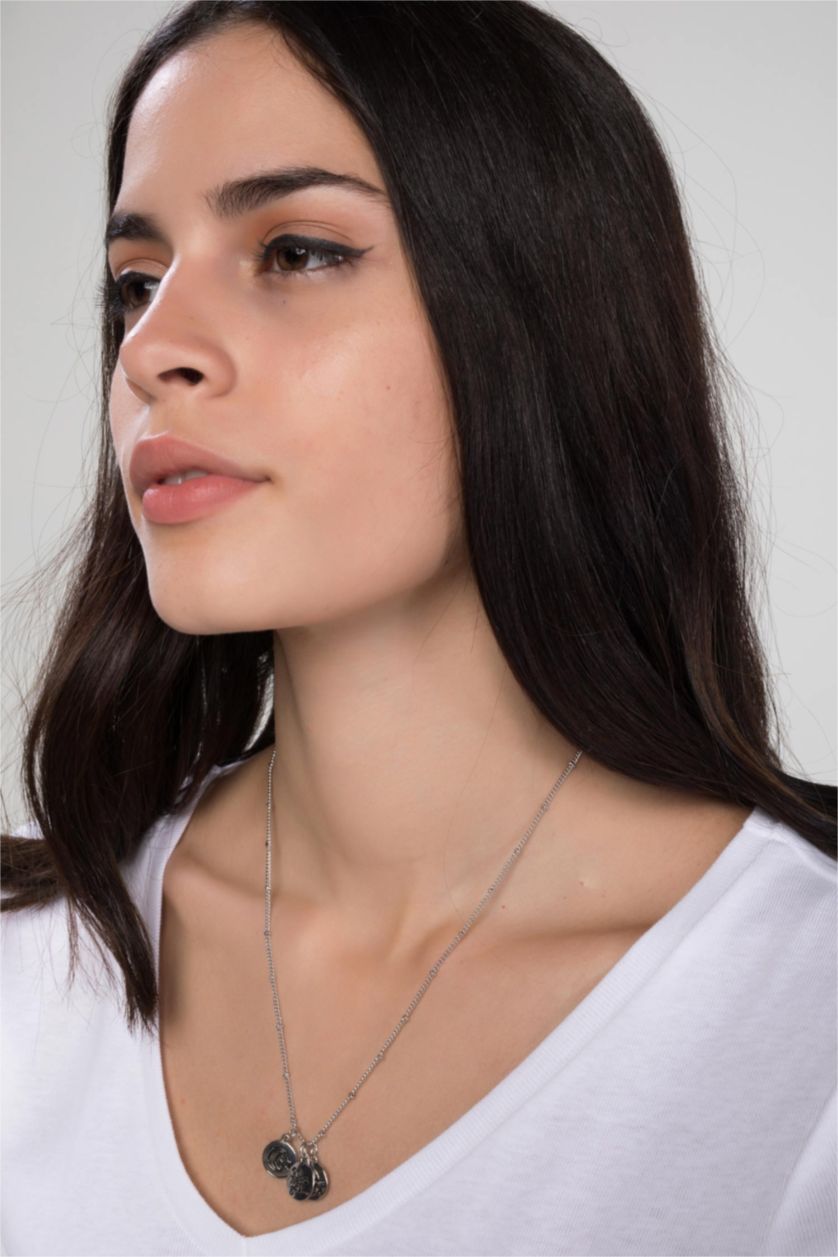 نساء Gümüş سلسلة العنق